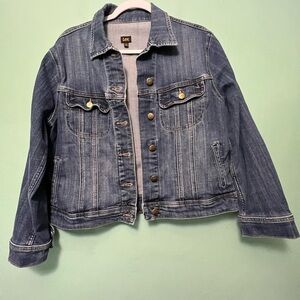 Lee denim jacket, size large, petite